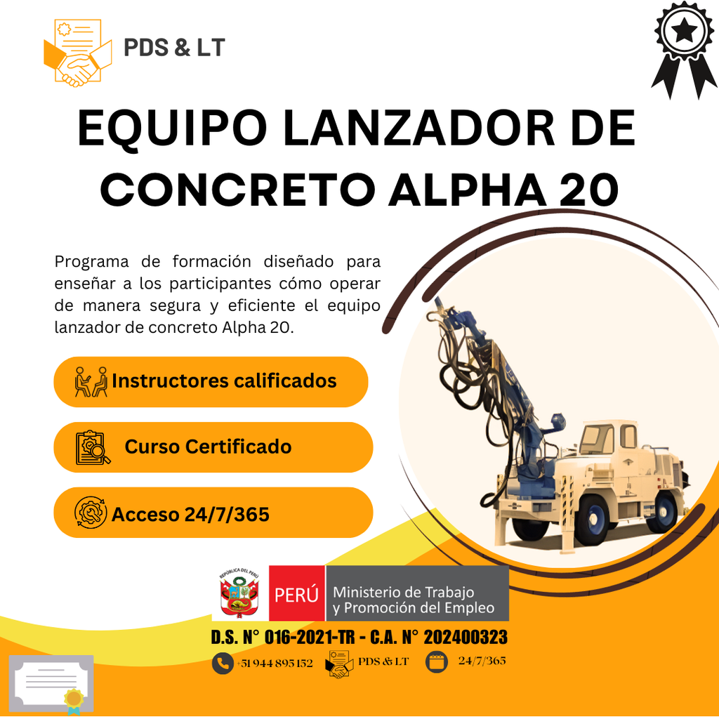 OPERACIÓN DE EQUIPO LANZADOR DE CONCRETO ALPHA 20